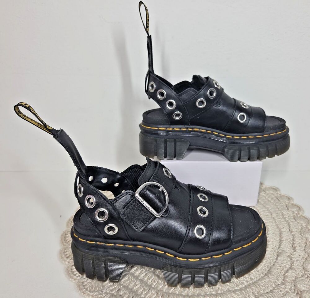 Dr. Martens Ricki Hardware Nappa Lux Leather Platform Sandals Womens US Size 5 * - Picture 4 of 14